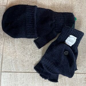 Convertible Fingerless Gloves with Button Flap - Blue Upstate stock